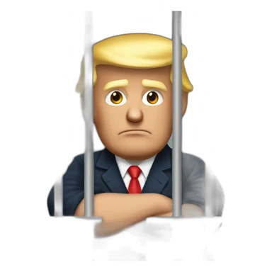 trump behind the bars sticker