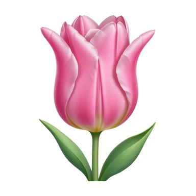 a single light pink tulip sticker
