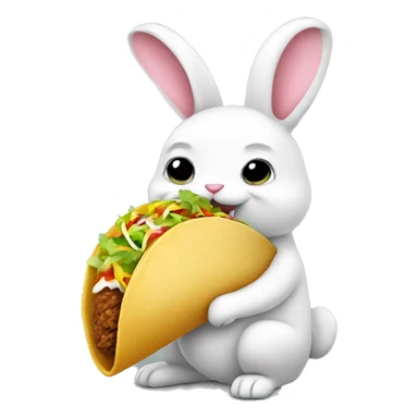 Bunny eating taco sticker