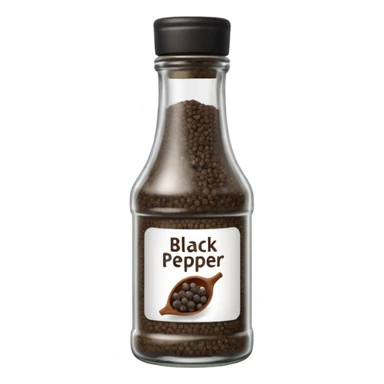 black pepper bottle sticker