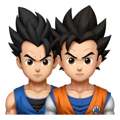 Gokú besando a Vegeta sticker