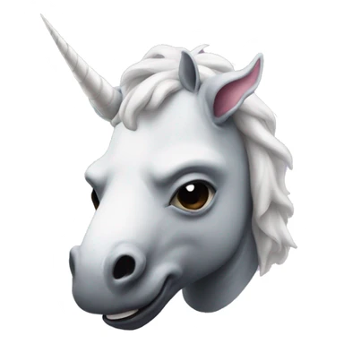 Unicorn wearing rhino mask sticker