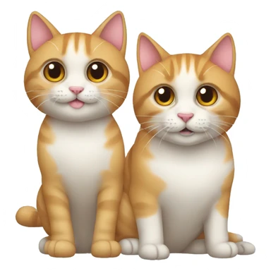 Dos gatos y un perro sticker