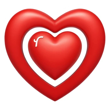 un corazon rojo con la letra f en el centro pero para un emoji{ sticker