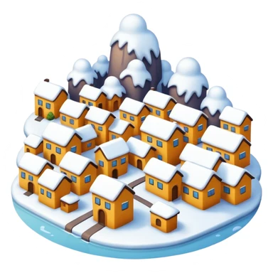 ciudad con nieve  sticker