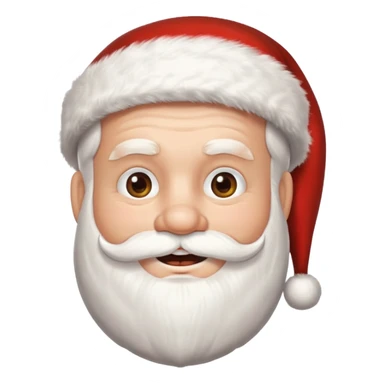 santa with onlu mustache no beard sticker