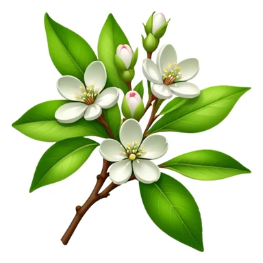 bouquet Apple blossom, luxuriant, stem, leaf, bud sticker