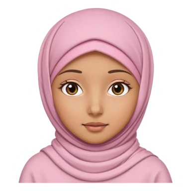 بنت ذات بشره حنطيه محجبه لابسه وردي فاتح sticker