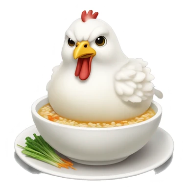 chicken congee sticker