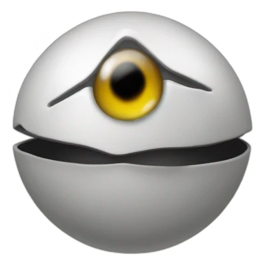 3d sphere with a cartoon Drowned skin texture with Eye of Horus sticker