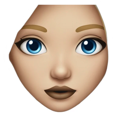 Blonde girl blue eyes septum piercing sticker