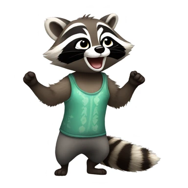 racoon pedro dance sticker