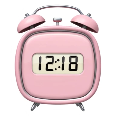 Please make me an alarm clock digital that will show six o'clock in the morning and make it in the style of ios 18.1 and aesthetic and the color is light pink  sticker