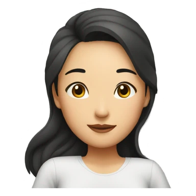 Asian girl relaxing in hotel sticker