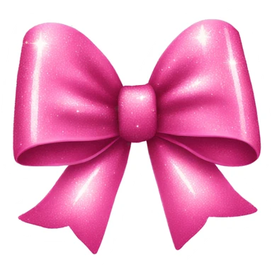 Pink bow with glitter sticker