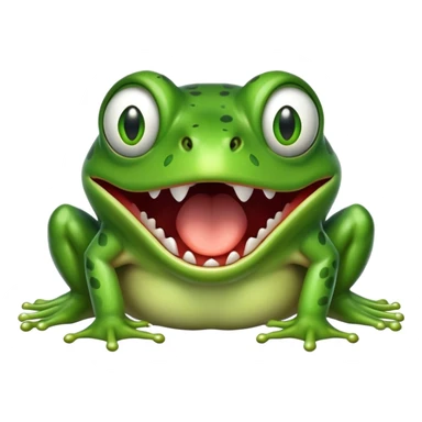 Angry screaming frog sticker