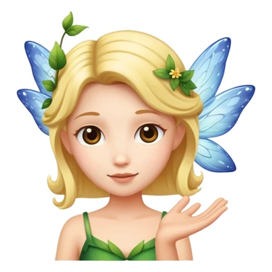 a person meeting a fairy sticker