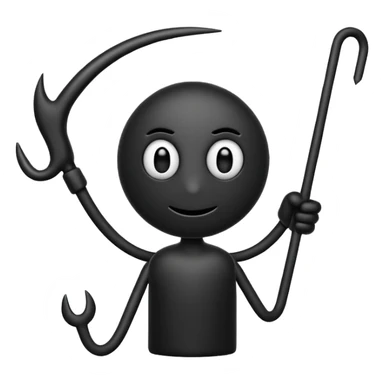 Stickman Hook emoji: significado e uso sticker