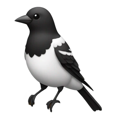 oiseaux noir et blanc  sticker