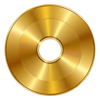 gold CD with a scratch sticker