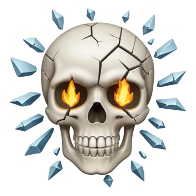 Skull with head explode sticker