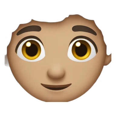 White elf with dark brown hair and elf ears sticker