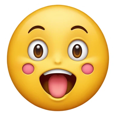 cartoon surprised emoji with open mouth, colorful and cheerful, no text, suitable for WhatsApp and Instagram sticker