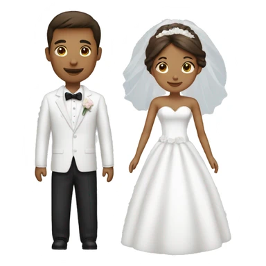 boyfriend and girlfriend in wedding sticker