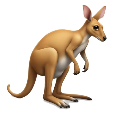 Kangaroo standing on bulldog sticker