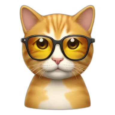 Un chat avec des lunettes de soleil sticker