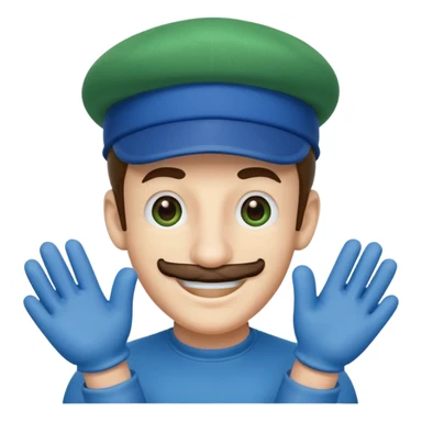 Luigi white gloves sticker