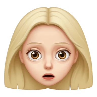 A realistic waist-up portrait of a frightened woman sticker