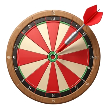 3 darts at the center of a target sticker