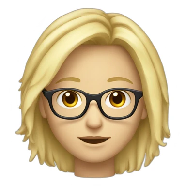 maler blond brille glatze sticker