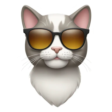 Cat with sunglasses sticker