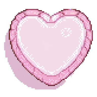 pink heart, pixel art style, simple, no text sticker