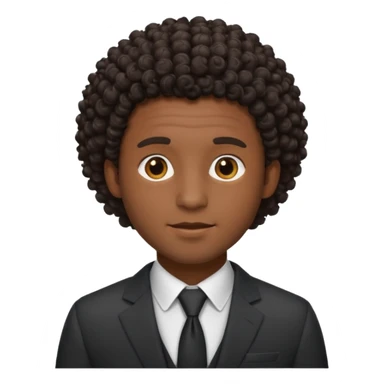 curly-haired black man in a suit sticker