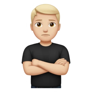 PERSONA HACIENDO BRAZOS EN CRUZ DE RECHAZO sticker