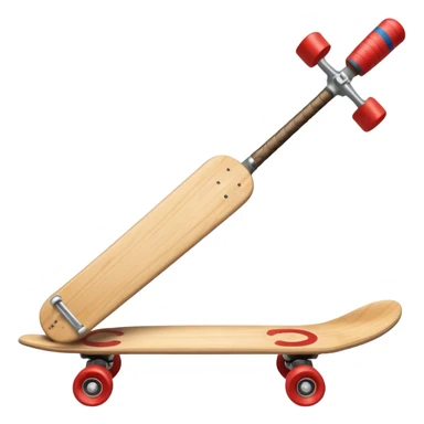 Baseball bat riding a skateboard  sticker