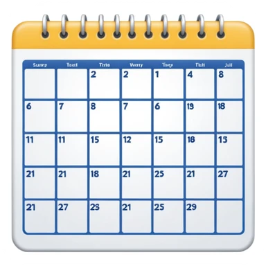 simple calendar without days just squares sticker