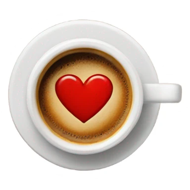 Coffee with a love heart sticker
