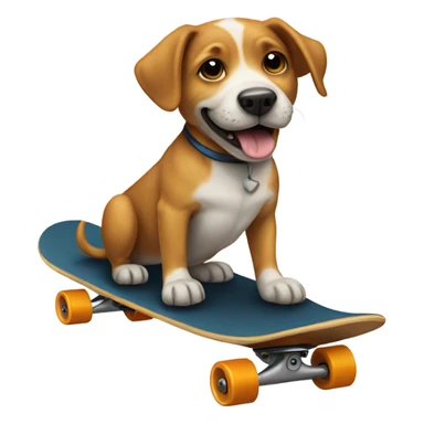 dog on a skateboard sticker
