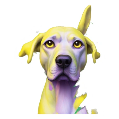 420 .Zombie_ Vaporwave black holographic oilslick zombie unicorn dog smoking yellow caution tape hemp leaves Pegasus hemp plants sticker