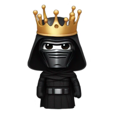 kylo ren with a crown sticker