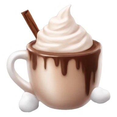 Hot cocoa cream aesthetic sticker