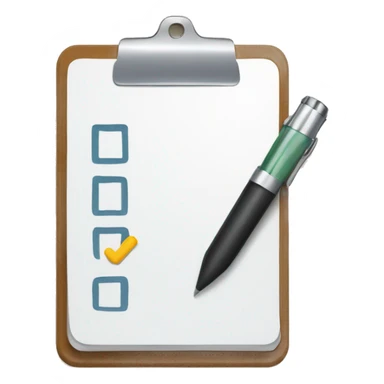  A clipboard with a checkmark sticker