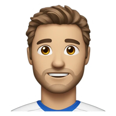 man with blue eyes and stubble, brown hair hockey player sticker