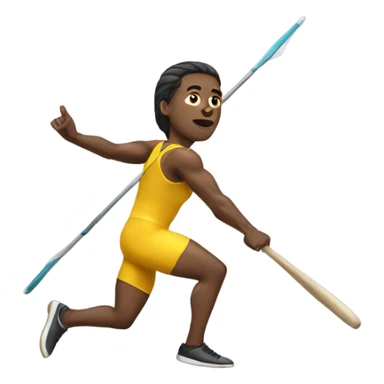 Javelin thrower sticker