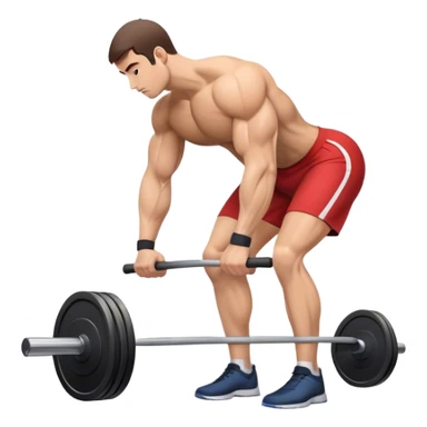 heavy bent-over row exercise sticker