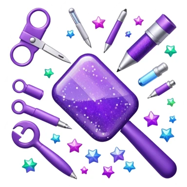 Purple Glitter administrator tools sticker